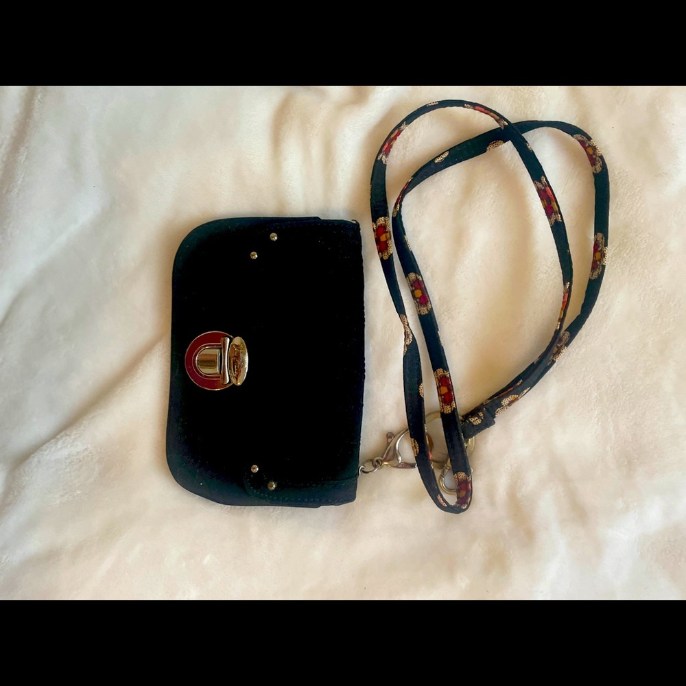 Vera Bradley wallet with lanyard